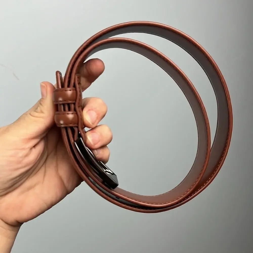 Mío Marino 30” genuine leather brown belt